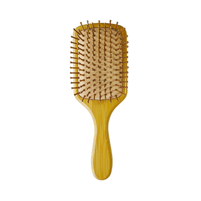 Light brown bamboo hair brush with wooden pins (2 variants)