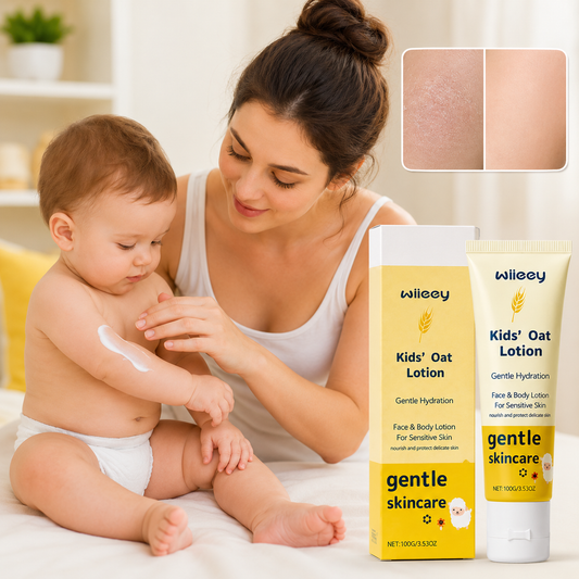 Kinderen Havermelk Lotion | Diepe Hydratatie voor Gevoelige Huid — Zichtbare Zachtheid Vanaf Dag Eén